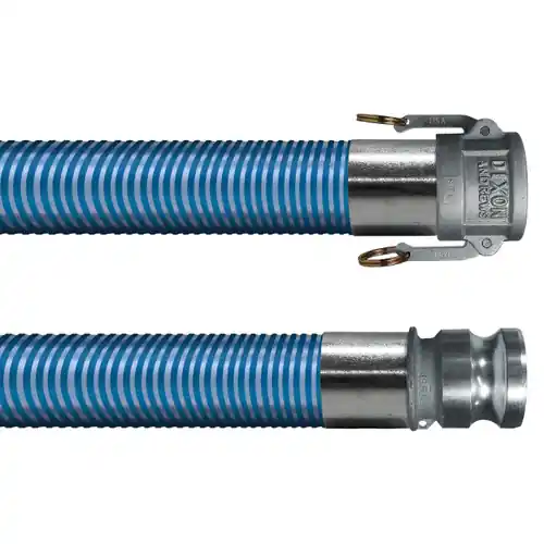 Kuriyama Blue Water BW 4 in. 55 PSI Low Temperature PVC Suction Hose Assemblies w/ C x E Ends