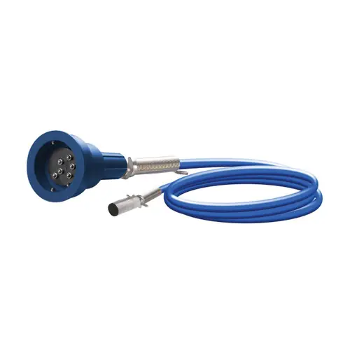 Scully Pull-Away Socket Blue Optic Plug and Straight Cord w/ 3 J-Slot Pins & 6 Contact Pins for Scully Systems