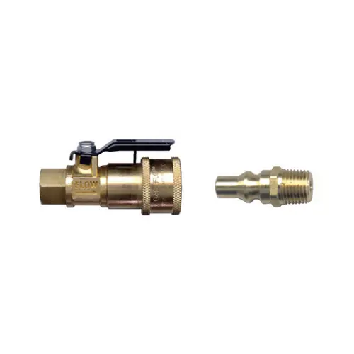 Gas-Flo Recreational Vehicle Brass Valved Propane Quick Disconnect