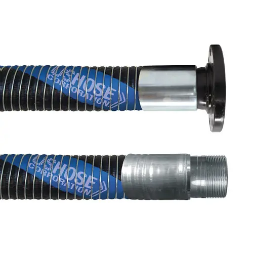 3 in. Fuel Oil Delivery Whip Hose w/ Male NPT x 150# Flanged Ends