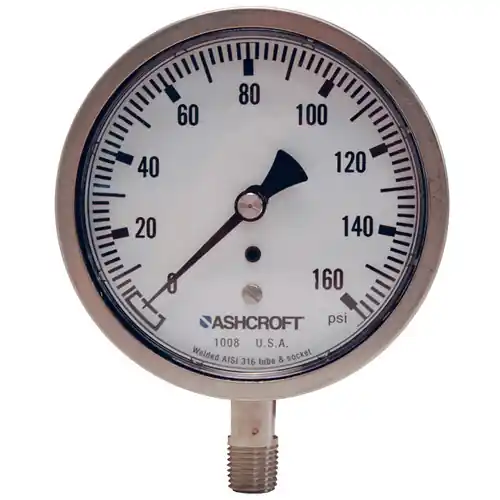 Dixon 4 in. Face Lower Mount Stainless Case Dry Gauges