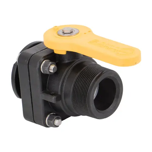 Banjo 2 in. Manifold Stubby Valve - Standard Port Flange x Male NPT