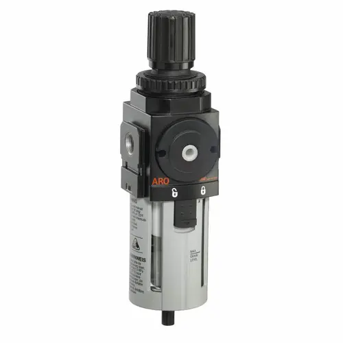 ARO 2000 Series 3/8 in. Filter-Regulator "Piggyback" w/ Poly Bowl & Manual Drain