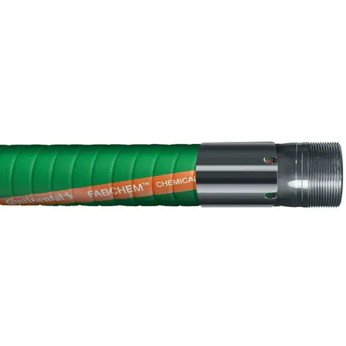 Continental ContiTech Fabchem 1 1/2 in. 200 PSI Transfer Hose w/ Stainless Male NPT Ends