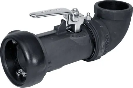 Dixon Bayco 2 in. Bayonet Style 90° Swivel Dry Disconnect Coupler x FNPT w/ Nitrile Rubber Seal
