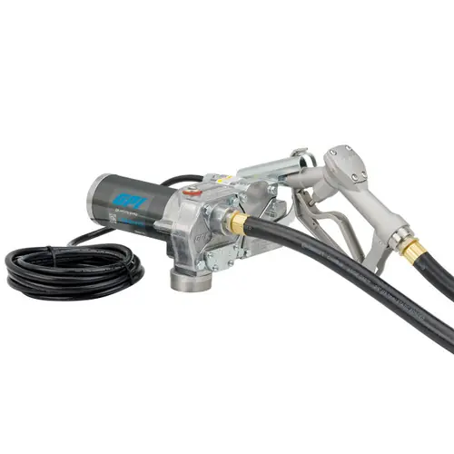 GPI M-150S-EM 12V DC 15 GPM Direct Mount Fuel Transfer Pump w/ Manual Nozzle