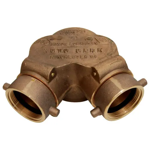 Dixon 2-1/2 in. NH (NST) x 4 in. NPT Standpipe Double Clapper Siamese Connection Bottom Outlet