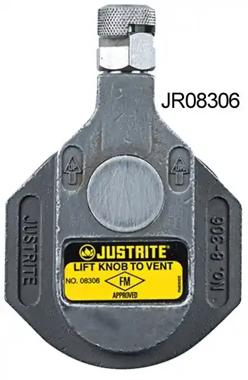 Justrite 2 in. Stainless Steel Horizontal Drum Vent for Corrosive Fluids
