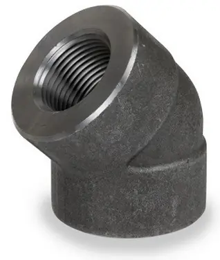 Smith Cooper 6000 lb Forged Carbon Steel 2 in. 45° Elbow Fitting - Threaded - Fig. 42F 6