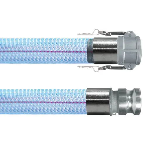 Kuriyama Clearbraid K3150 RF Standard Wall PVC Hose Stainless C x E Ends