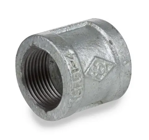Smith Cooper 150# Galvanized Iron 1/2 in. Banded Coupling - Threaded - Fig. 3121