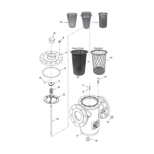 Smith E-Series Strainer Replacement Parts - 7 - 1 - Nut, 1/4 - 20