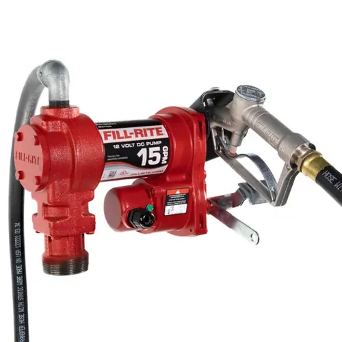 Fill-Rite FR1210H 12V DC Fuel Transfer Pump w/ Manual Nozzle - 15 GPM
