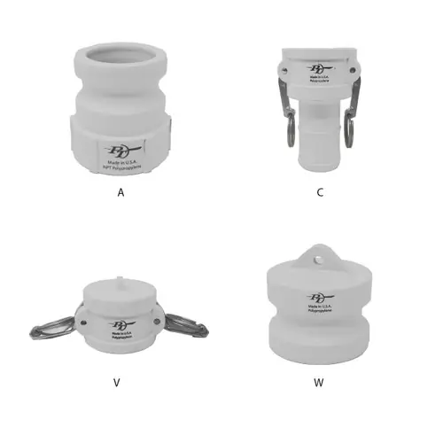 PT Coupling 4 in. Food Grade Polypropylene Quick Couplings