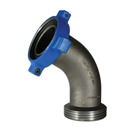 Dixon Fig. 206 4 in. One-Piece Female x Male Hammer Union 60° Elbow Adapter