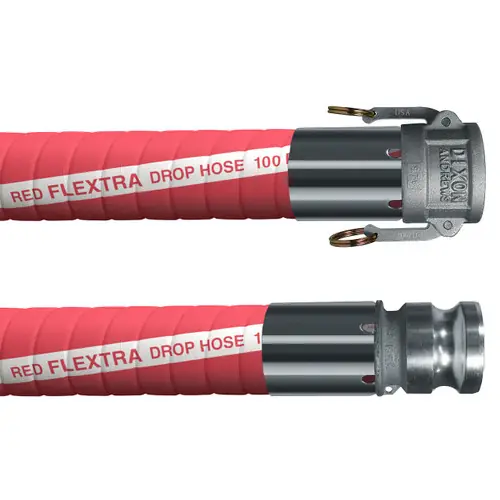 Continental ContiTech Red Flextra 2 in. 100 PSI Petroleum Transfer Hose Assemblies w/ Part C Female Coupler x Part E Male Adapter Ends