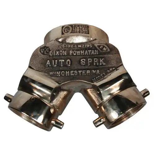 Dixon 2 1/2 in. NH (NST) x 4in NPT Auto-Sprinkler Double Clapper Siamese Connections Back Outlet