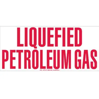 Liquefied Petroleum Gas Vinyl Sticker 9 1/2 in. x 21 in.