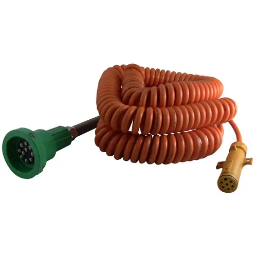 Civacon Green Thermistor Plug, Coiled Cord, and Yellow Break-Away Plug w/ 4 J Slot & 10 Contact Pins