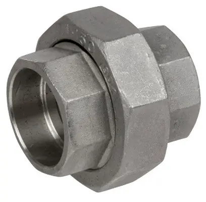 Smith Cooper 3000# Forged Stainless Steel 3/8 in. Union Fitting - Socket Weld - Fig. S5036U
