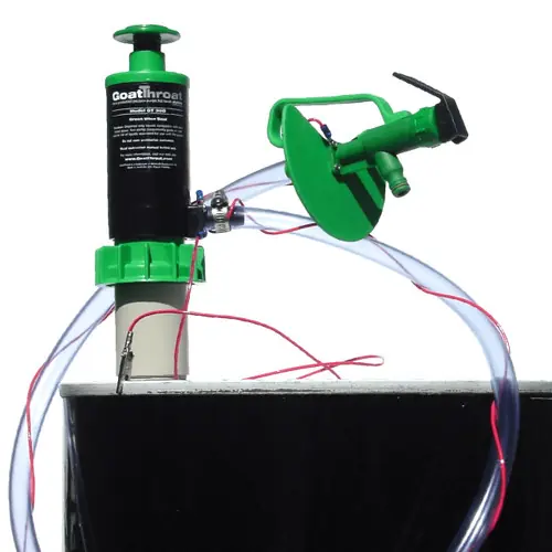 GoatThroat Groundable Hand Pump w/FKM Seals and Remote Tap