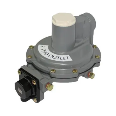 Emerson Fisher Type R632E-BCH 1/4 in. FNPT x 1/2 in. FNPT Aluminum Integral Two PSI Regulator w/ 1 - 2.2 PSIG Spring, 850K BTU/HR