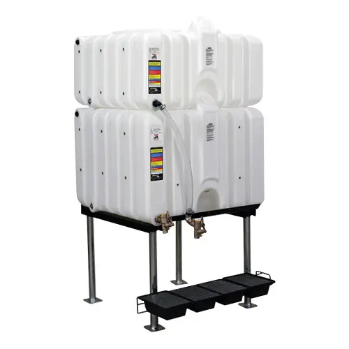 Rhino Tuff Tanks RTT-6320-NV 80/120 Gallon Gravity Feed Polyethylene Tank Package