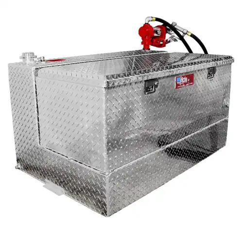 RDS 95 Gallon Aluminum Combo DOT Certified Tank and Tool Box with 15 GPM Transfer Pump