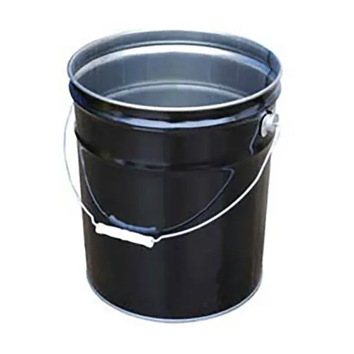 Lancaster Container 5 Gallon Open Head Steel Pail, Black