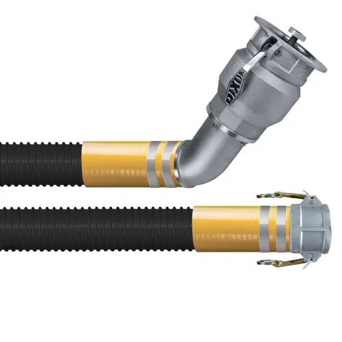 Kanaflex ST 120 VP 4 in. Vapor Recovery Hose Assemblies w/ Part C Female Coupler x 45° Rigid Dixon VR4040CS-AL45 Ends