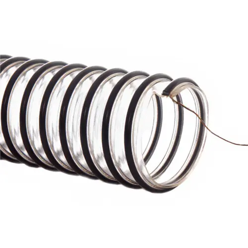 Flex-Tube FlexStat Clear Static Dissipative Polyurethane Duct Hose - 50 ft.