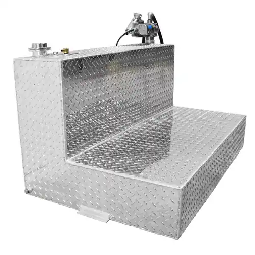 RDS 95 Gallon Aluminum L-Shaped DOT Certified Tank with 8 GPM Transfer Pump