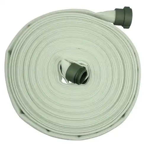 Fire/Mill 1 1/2 in. x 50 ft. 300# Single Jacket Fire Hose w/ Aluminum NH (NST) Couplings