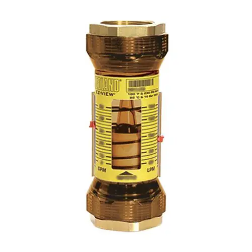 Badger Meter Hedland Variable Area EZ-View Water Flow Meter w/Sensor, 2 in. Female NPTF Brass Fitting