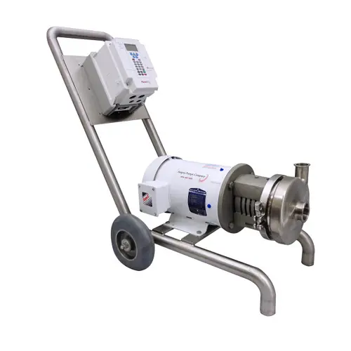Ampco Pump 2 in. Sanitary Centrifugal Pump With Cart, 5 HP 3 PH 230V/460V Motor