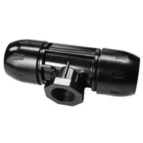 FastPipe® 3 in. x 2 in. NPT Reducing Tee, Main Pipe to Drop FNPT