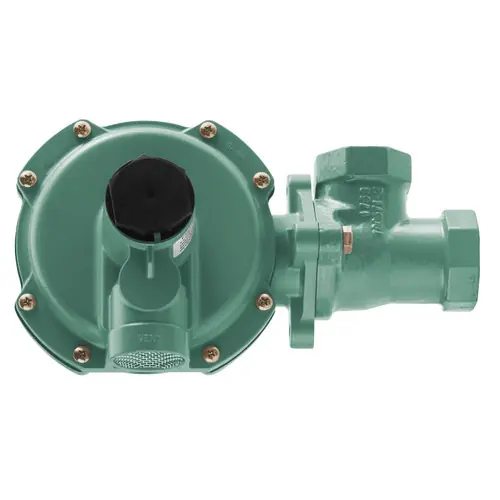 Emerson Fisher HSR-PFCAMYN 3/4 in. FNPT Cast Iron Angle Body Regulator w/ Relief; 3/8 in. Orifice, 10 - 12.5 in. w.c. Spring, 1.927M BTU/HR, 3/4 in. Vent