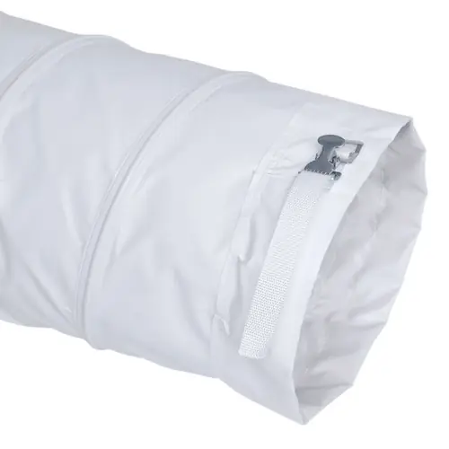 Flexaust Springflex FX-180 SF 25 ft. Heat Welded Single-ply PVC Vinyl Coated White Polyester Fabric Duct Hose