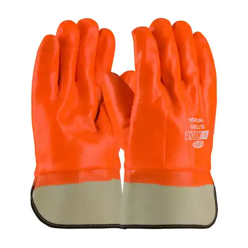 PIP ProCoat Insulated PVC Cold Weather Gloves, Safety Cuff, 12 Pairs/Pack