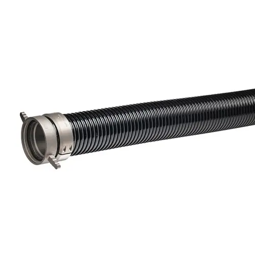 Kuriyama Tigerflex FS-BLK 6 in. ID x 10 ft. PVC Suction Hose Assembly, NH Male x Female Coupler