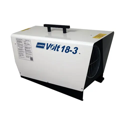 L.B. White Volt™ 18-3 Forced Air 65,000/45,000 BTU 19/13 kW 3 Phase Electric Heater w/ Heat Output Modes & Thermostat