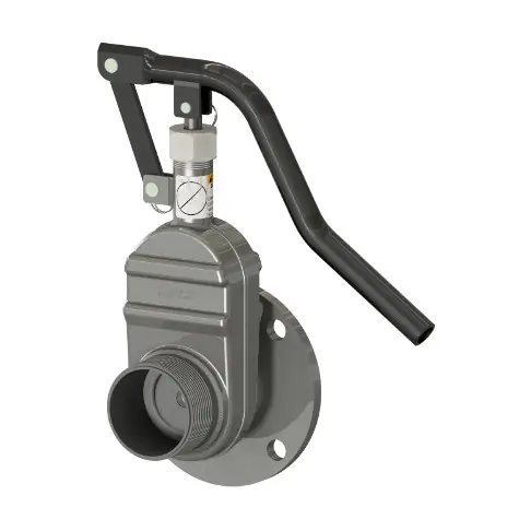 Betts Steel Threaded Pipe x ANSI Flange Manual Sliding Valve w/ 316 SS Stem & Gate