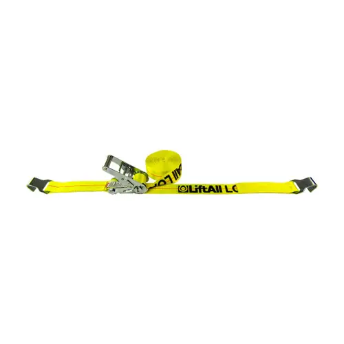 Lift-All Load Hugger™ 2 in. Polyester Tie Down w/ Ratchet, 1-Ply, Flat Hook, 5,000 lbs. Ultimate Strength, 1,600 lbs. Working Load Limit