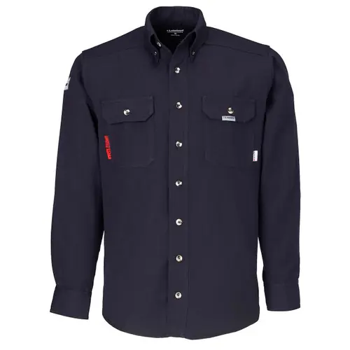 Lakeland ISH65DH Series FR Moisture Wicking Work Shirt, Navy Blue