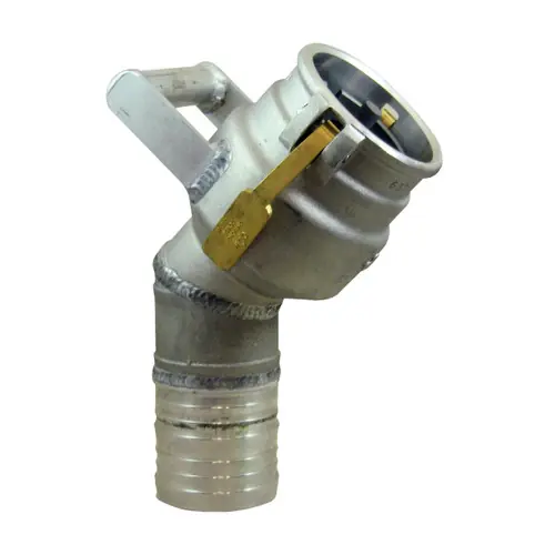 Civacon 633CPP 4 in. Aluminum Female Cam x 45° Hose Shank w/ Probe, Check Valve, Paddle Arms & Handle