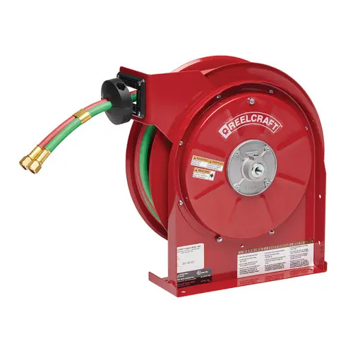 Reelcraft TW Series 1/4 in x 25 ft. Twin Line Welding Hose Reel, T-Grade