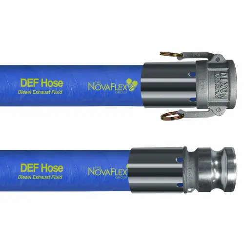 Novaflex 4203 2 in. Blue DEF Transfer Hose Assembly w/ Stainless Steel Female Coupler x Male Adapter Ends