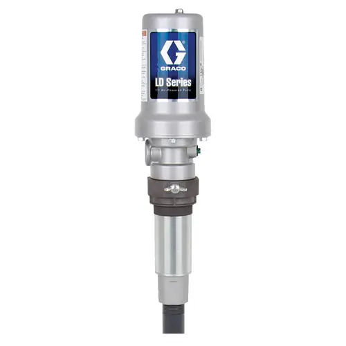 Graco LD Series 3:1 Air Powered Piston Oil Pump - 7.8 GPM w/ Cut to Length Down Tube and Bung Adapter