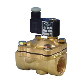 Jefferson Valves 2036 Series 3/4 in. Normally Closed Brass General Purpose 2-Way Solenoid Valve w/ Nitrile Rubber Seal - NPT