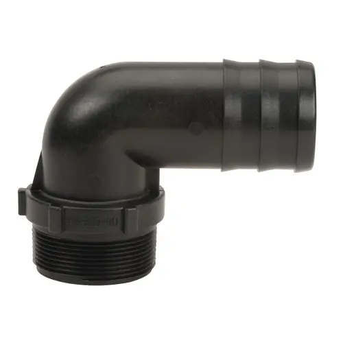 Banjo 3 in. Poly Male Thread x 3 in. 90° Hose Barb - Sch. 80